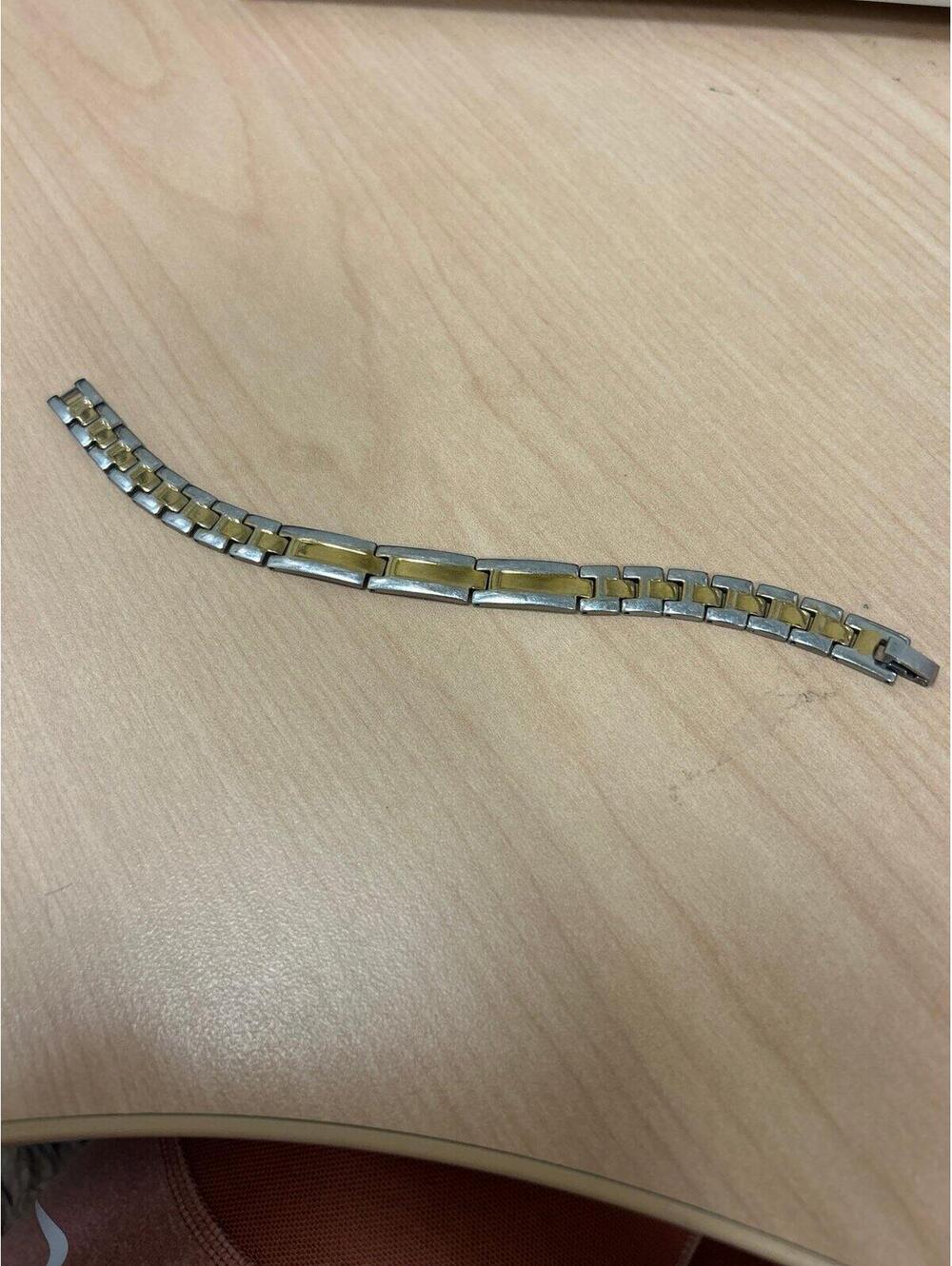Two-Tone Men’s Stainless Steel Bracelet